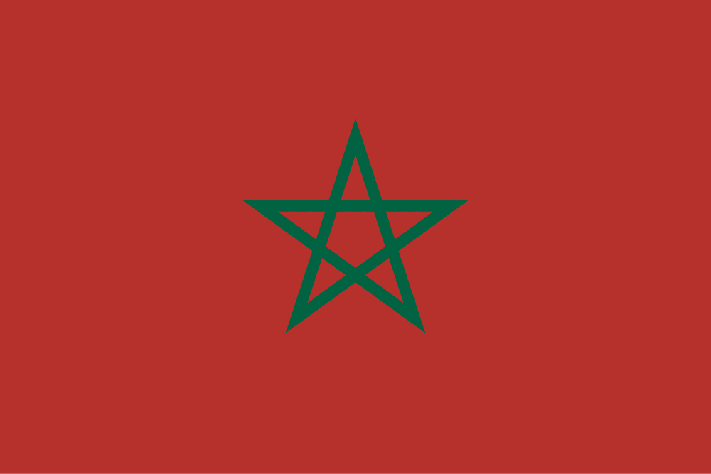 Morocco flag colored