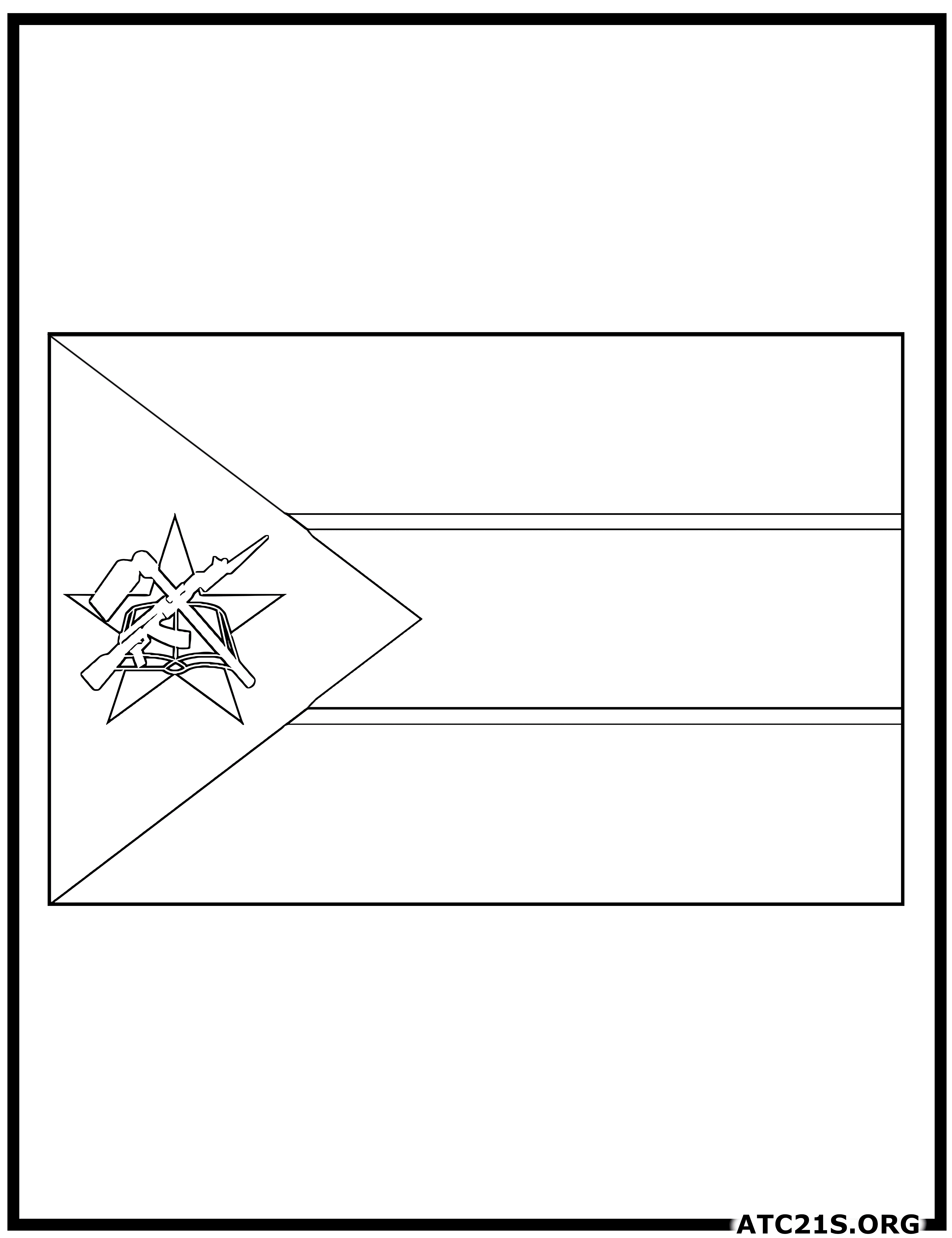 Mozambique flag coloring page