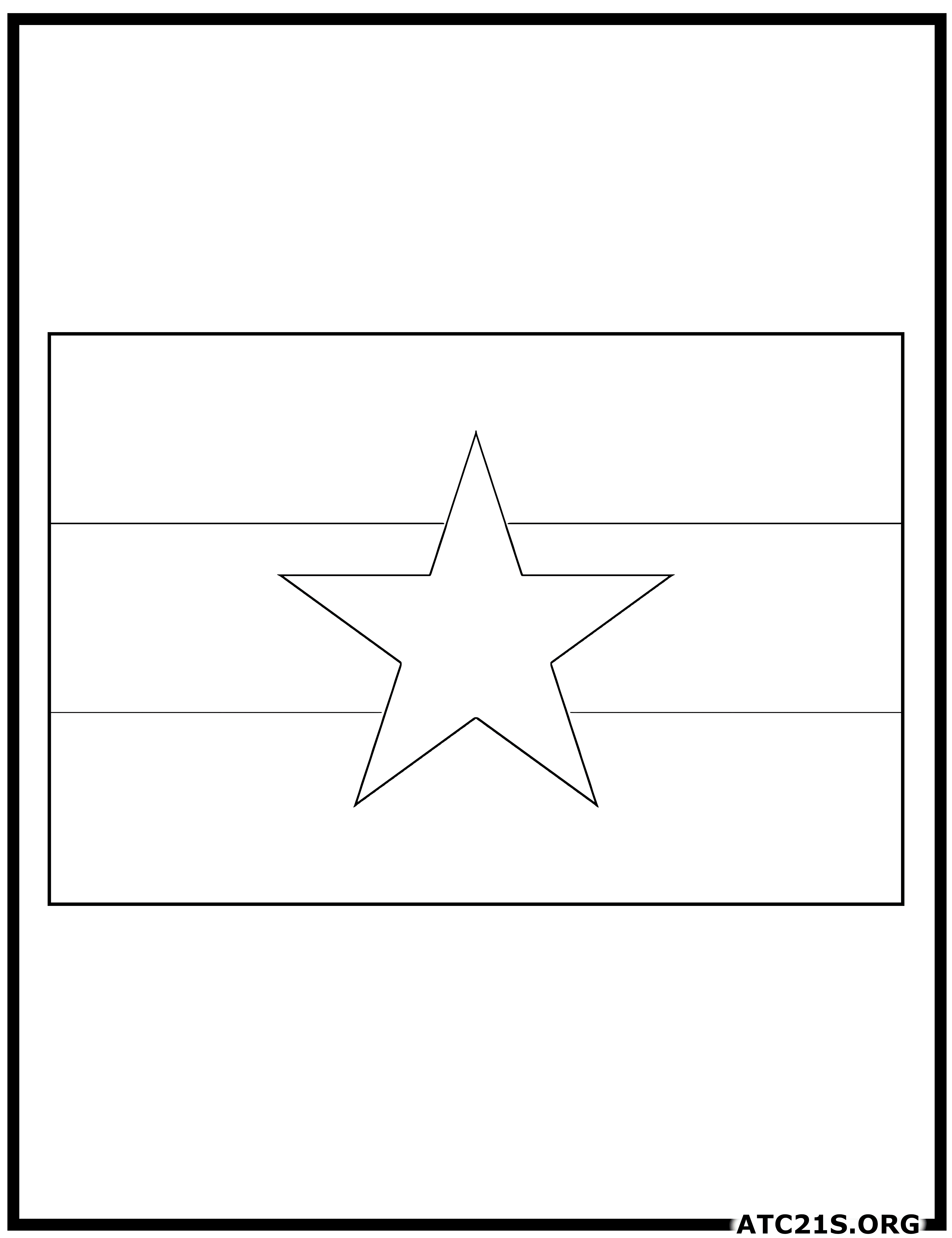 Myanmar flag coloring page