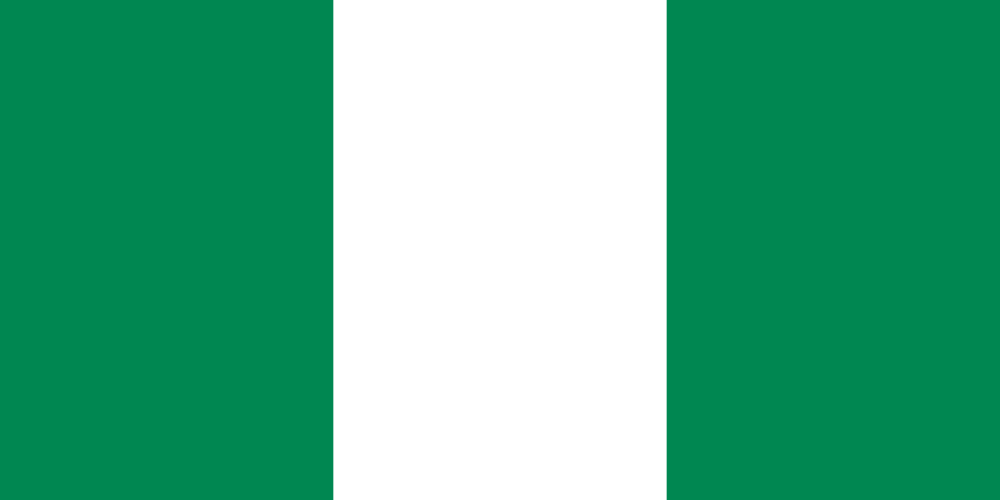 Nigeria flag colored