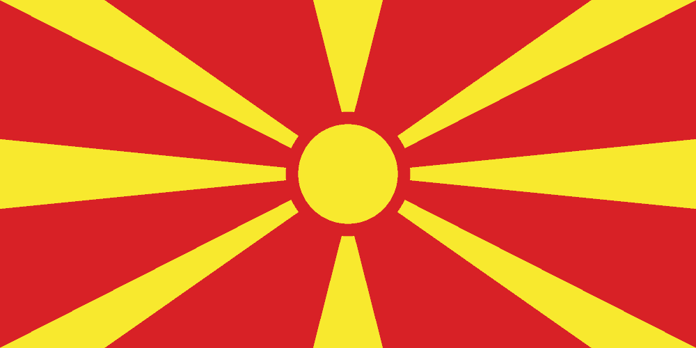 North Macedonia flag colored