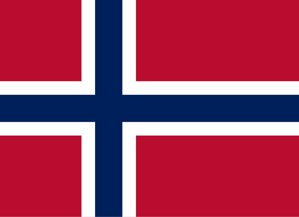 Norway flag colored
