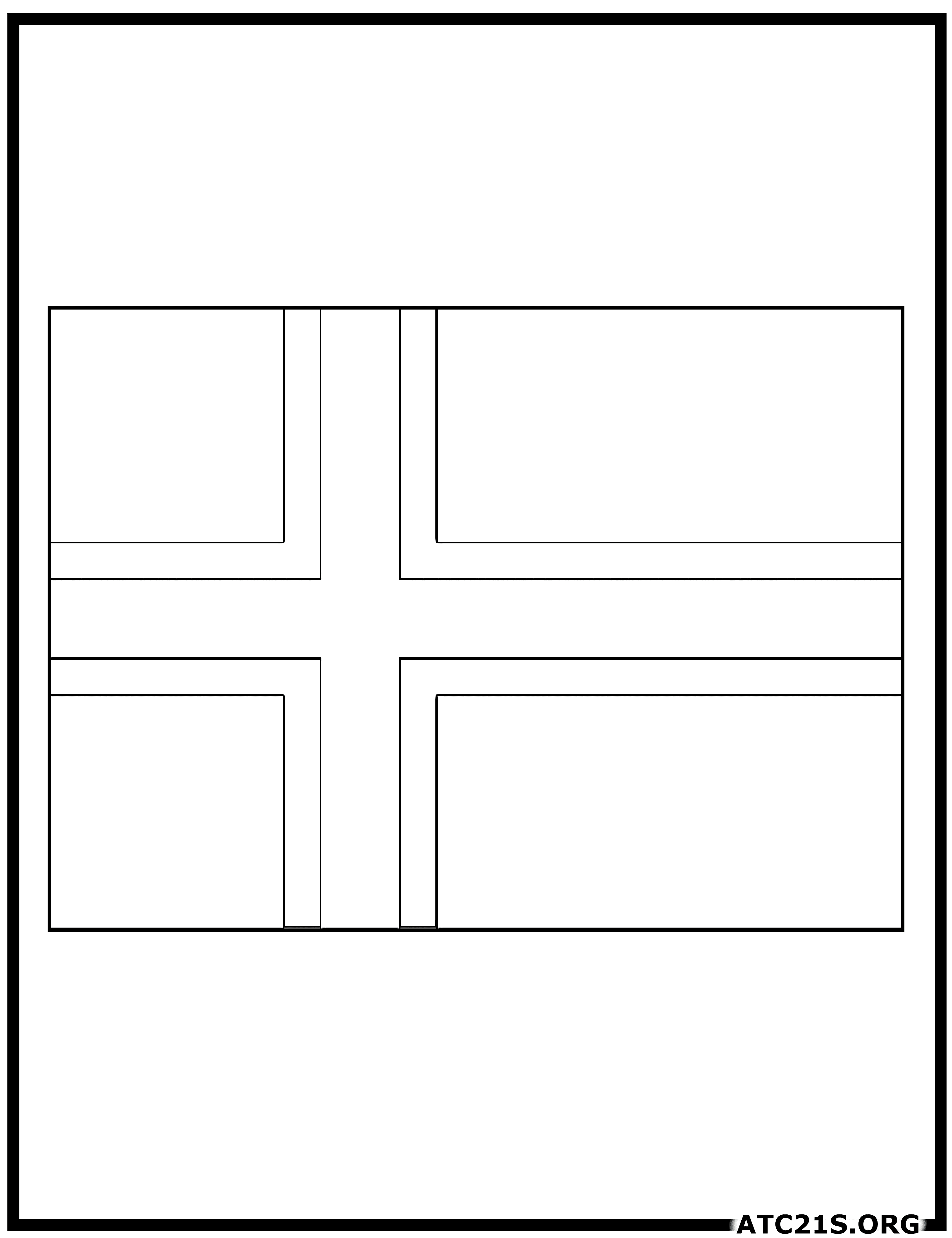 Norway flag coloring page