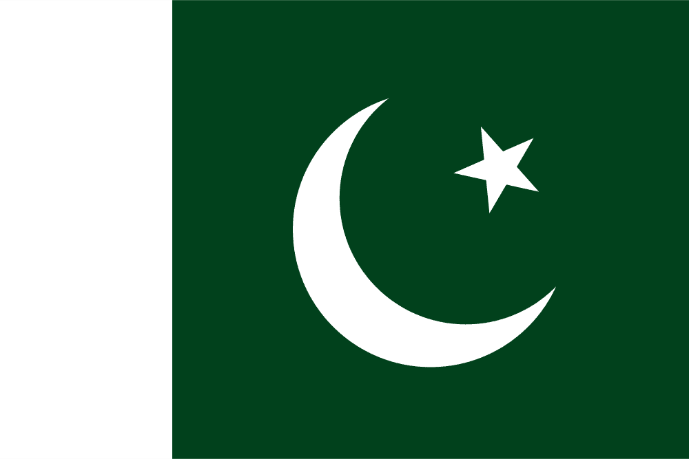 Pakistan flag colored