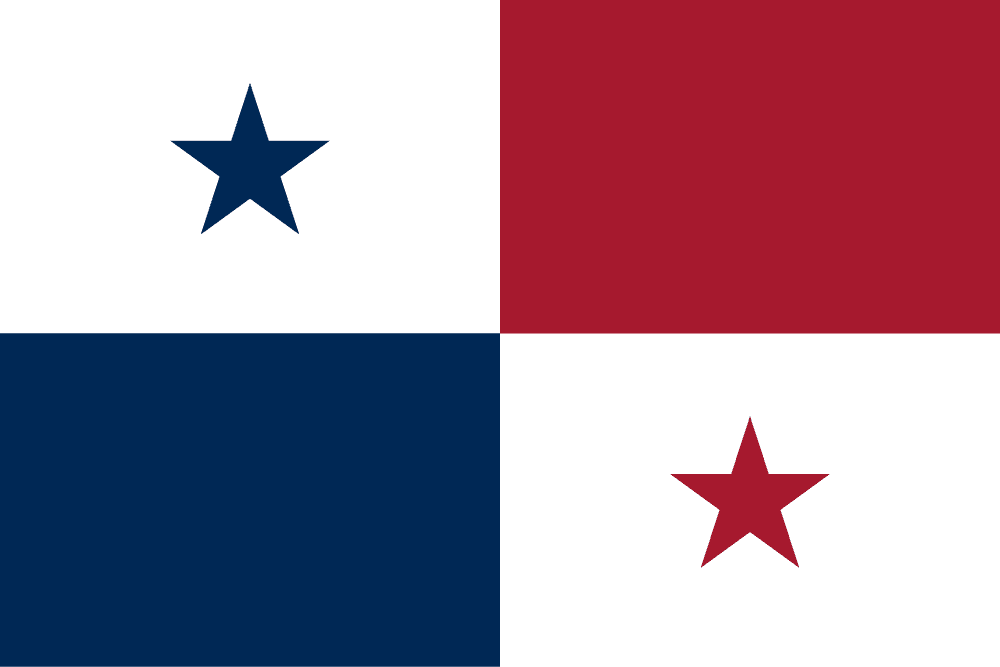 Panama flag colored