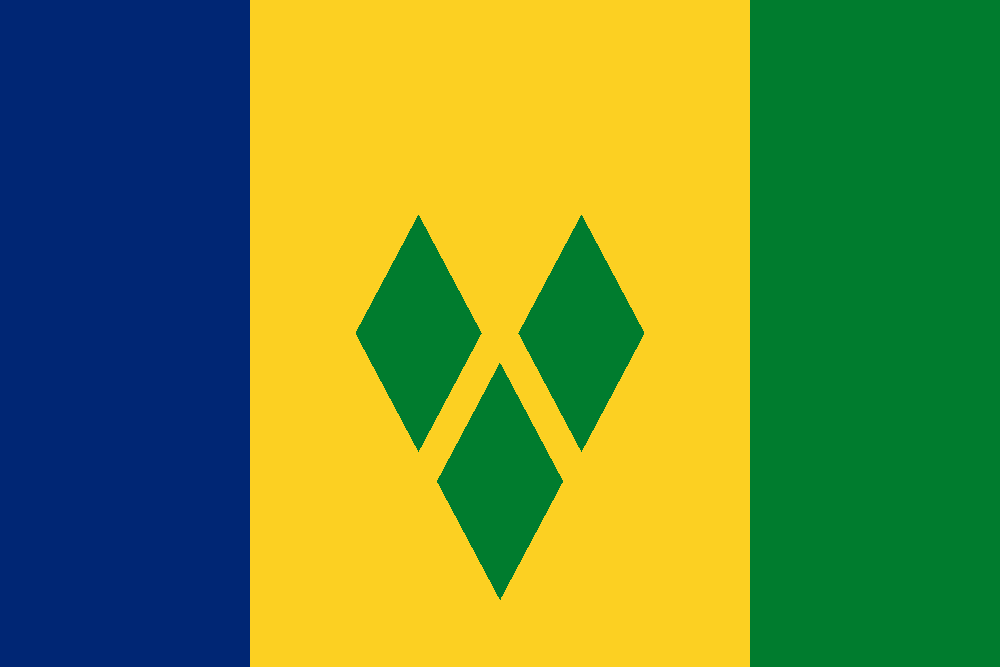 Saint Vincent and the Grenadines flag colored