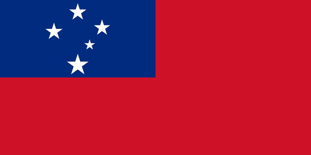 Samoa flag colored
