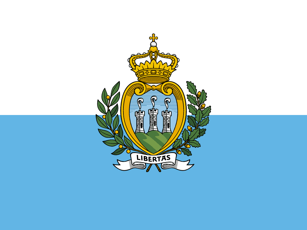 San Marino flag colored