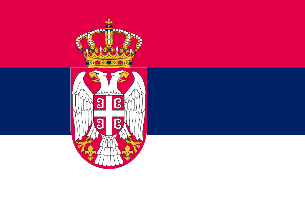 Serbia flag colored