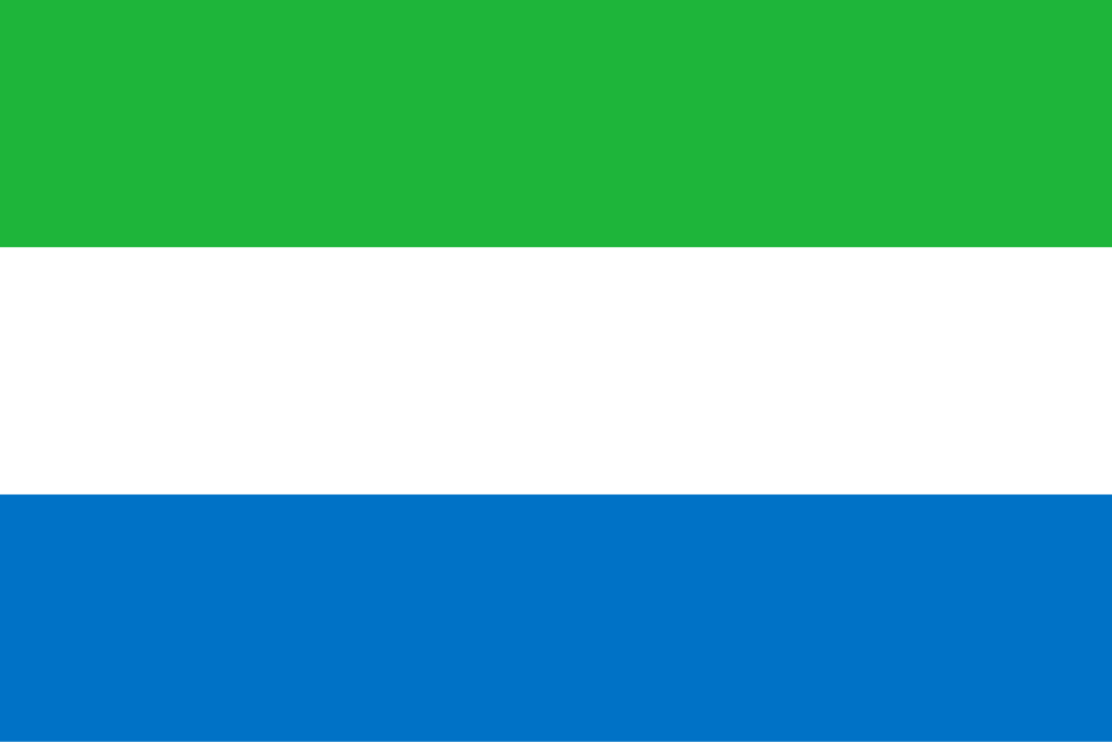 Sierra Leone flag colored