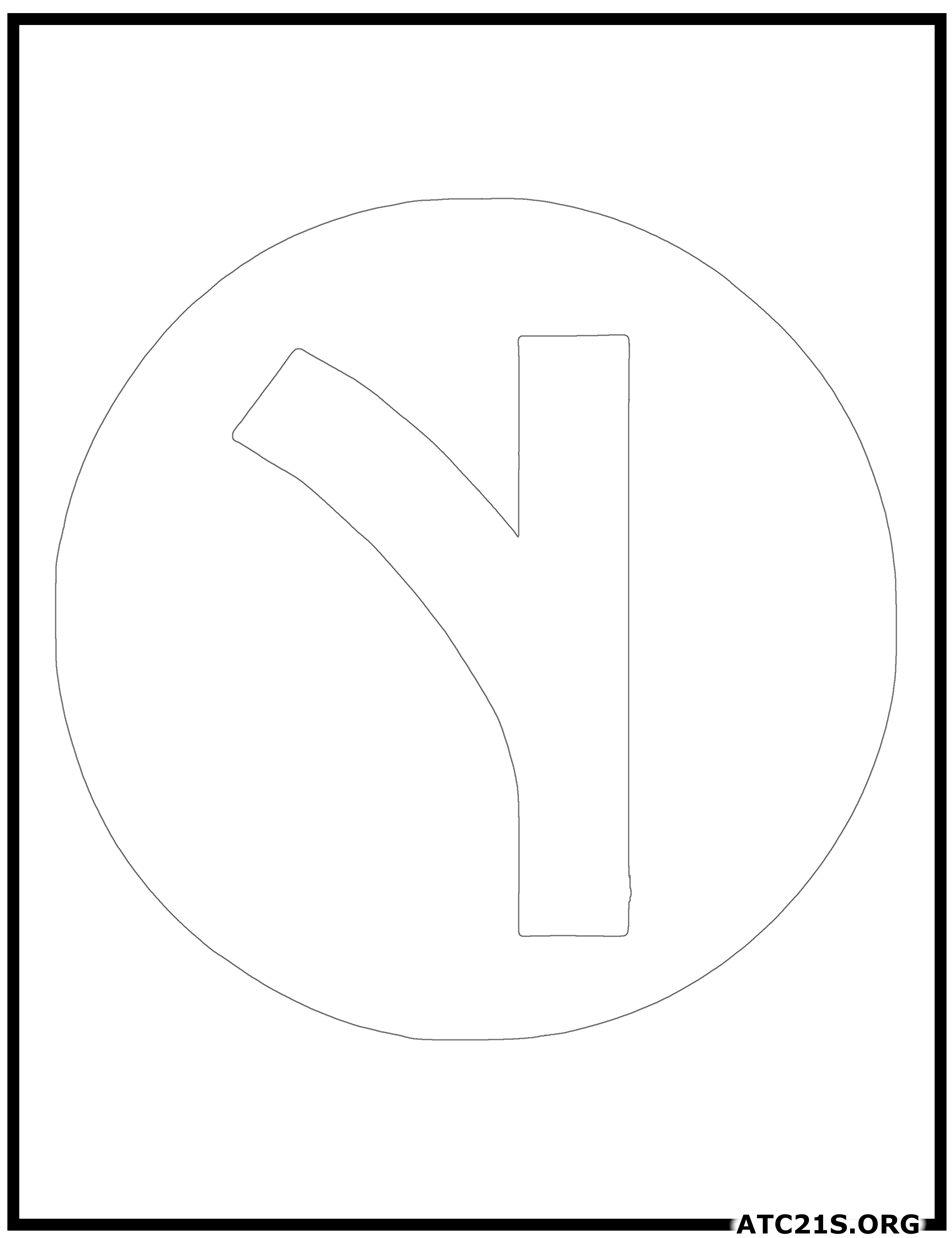 Sleep Road Ahead traffic sign coloring page