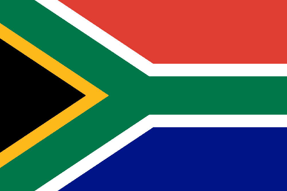 South Africa flag colored