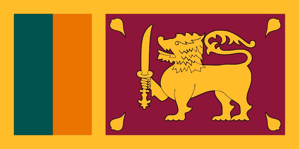 Sri Lanka flag colored