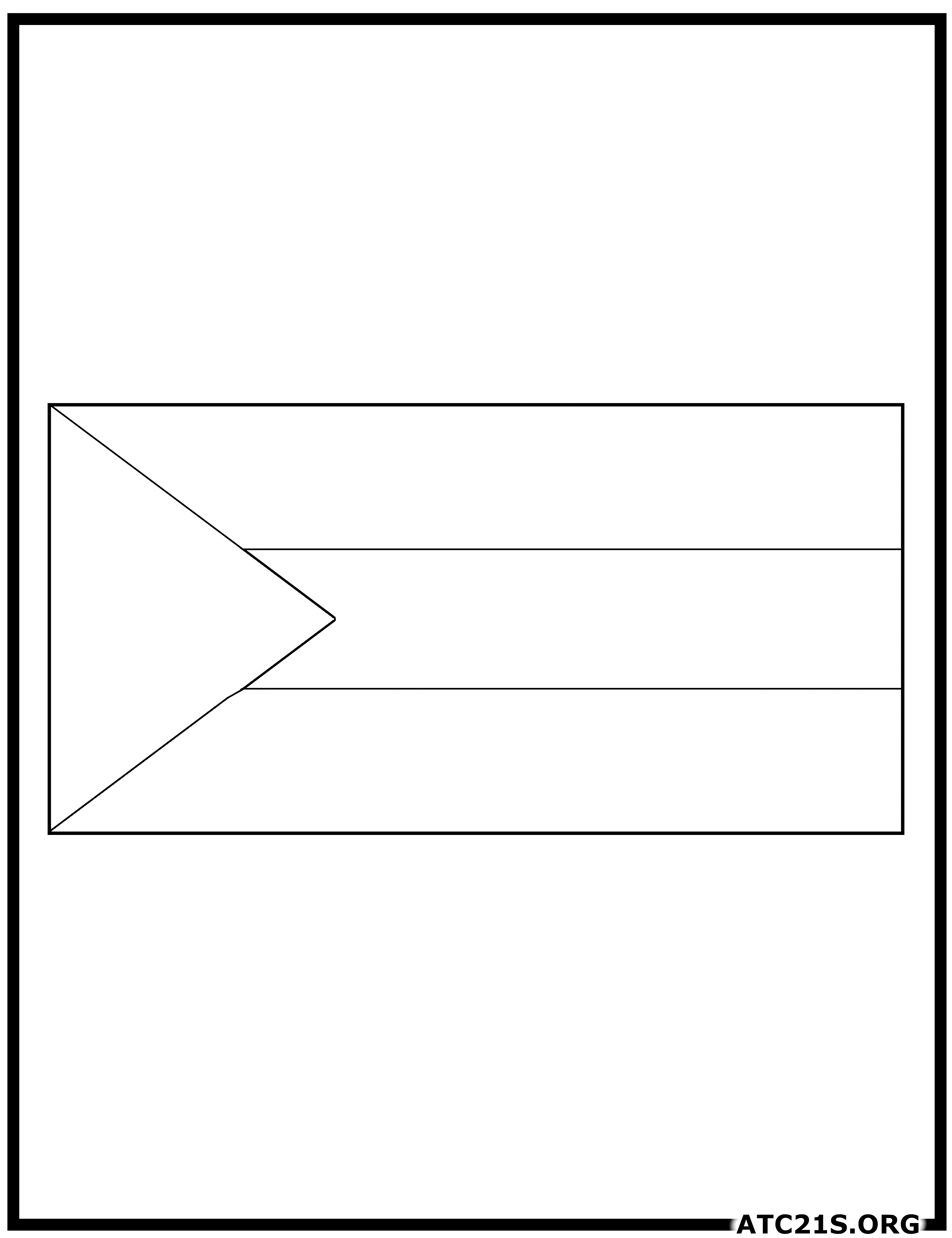 Sudan flag coloring page