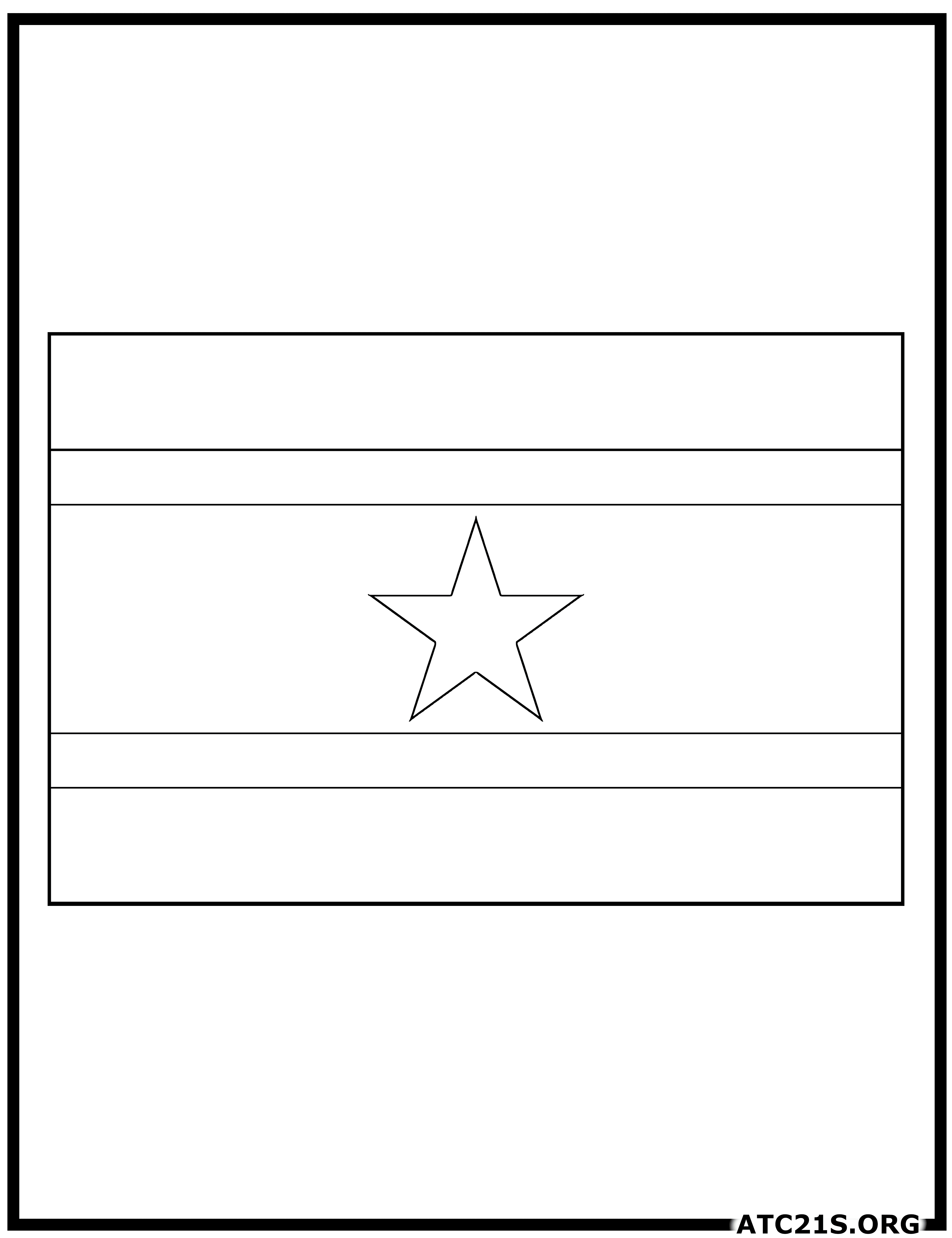 Suriname flag coloring page
