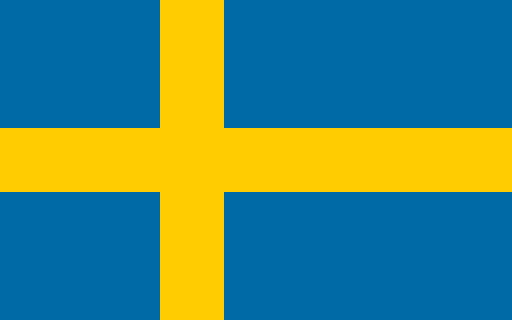 Sweden flag colored