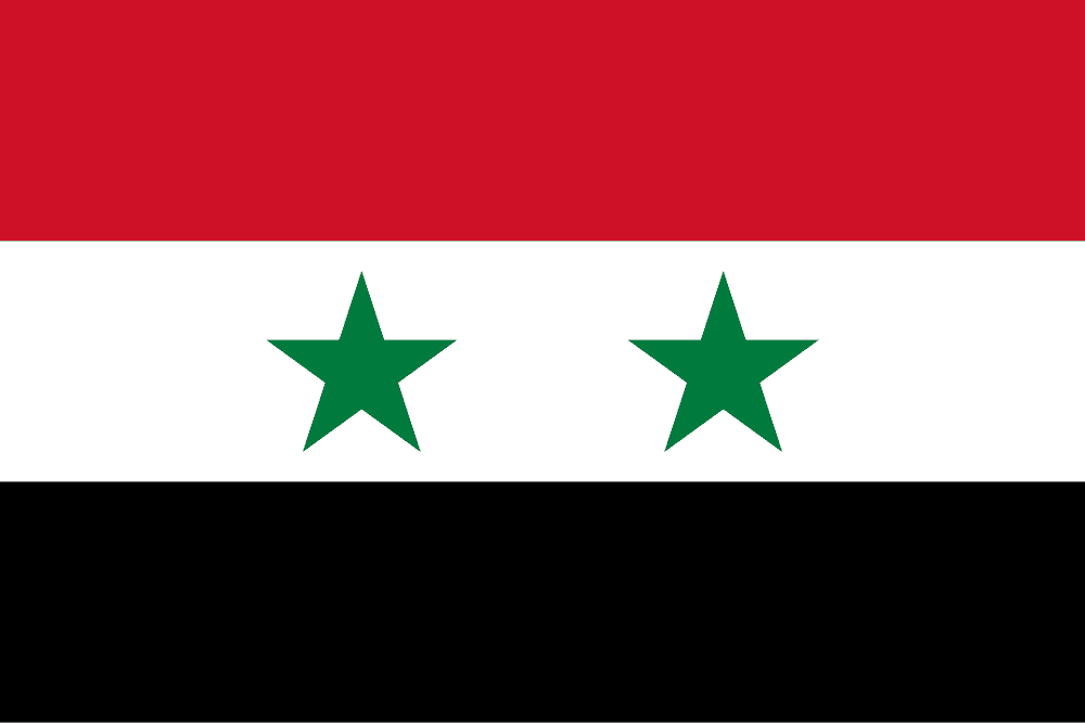 Syria flag colored