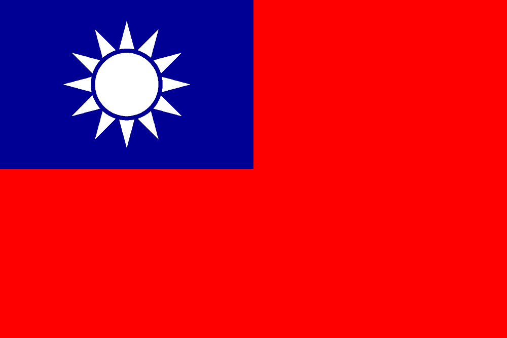 Taiwan flag colored
