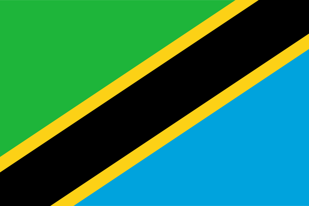 Tanzania flag colored