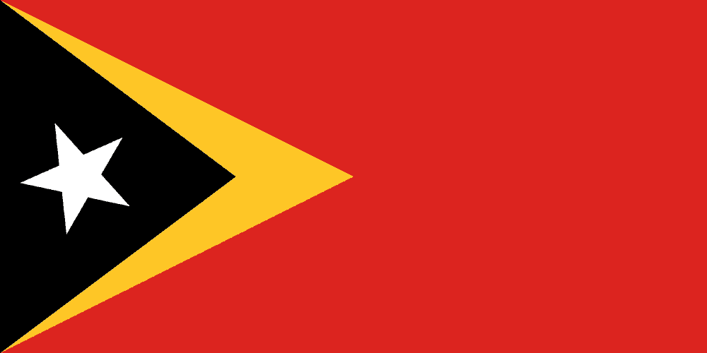 Timor-Leste flag colored