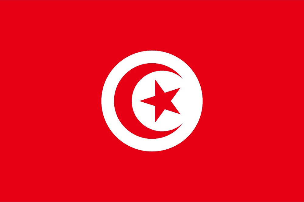 Tunisia flag colored