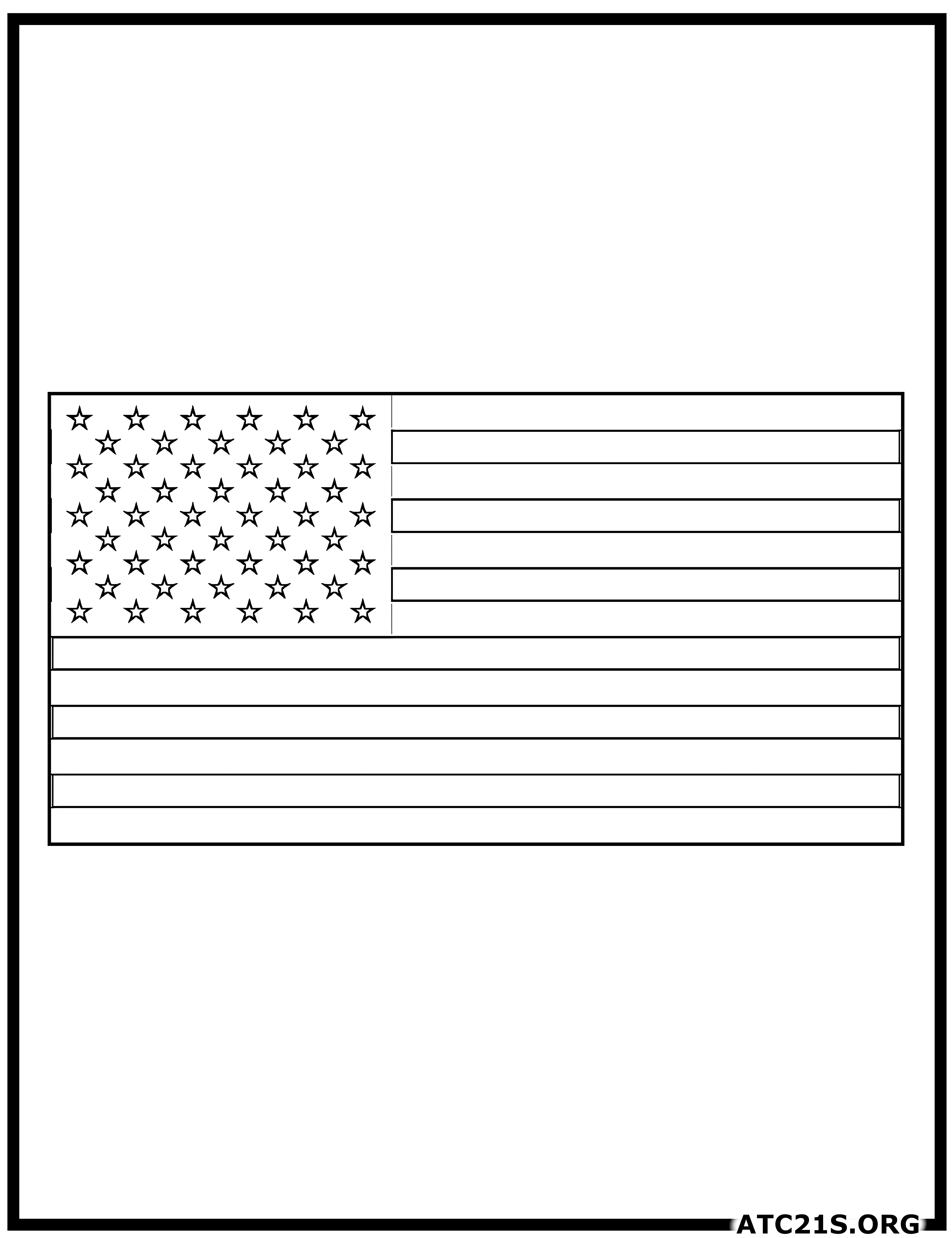 USA Flag coloring page