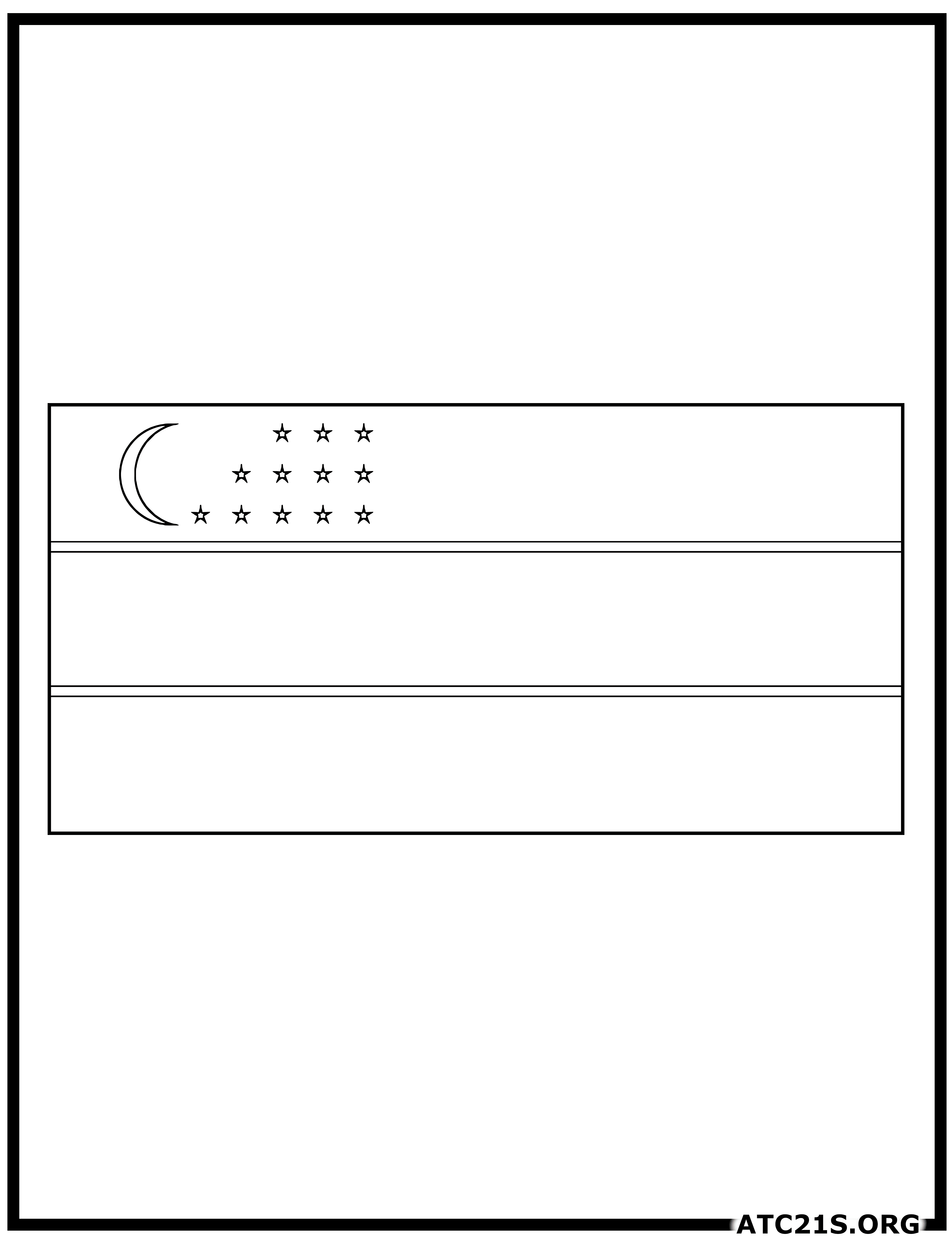Uzbekistan flag coloring page