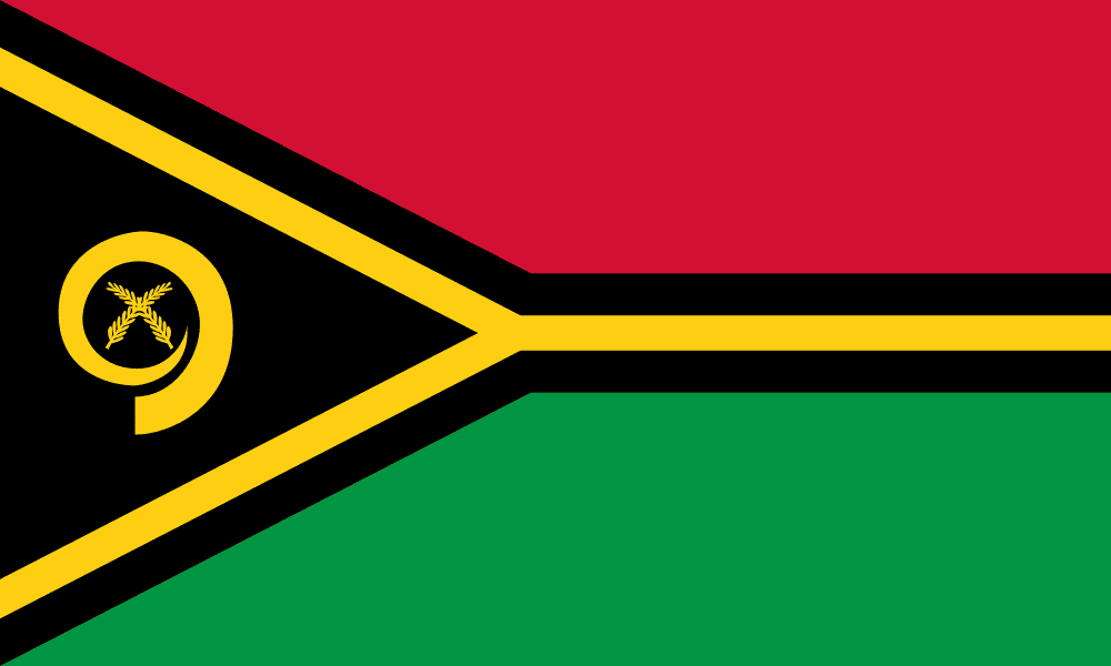 Vanuatu flag colored