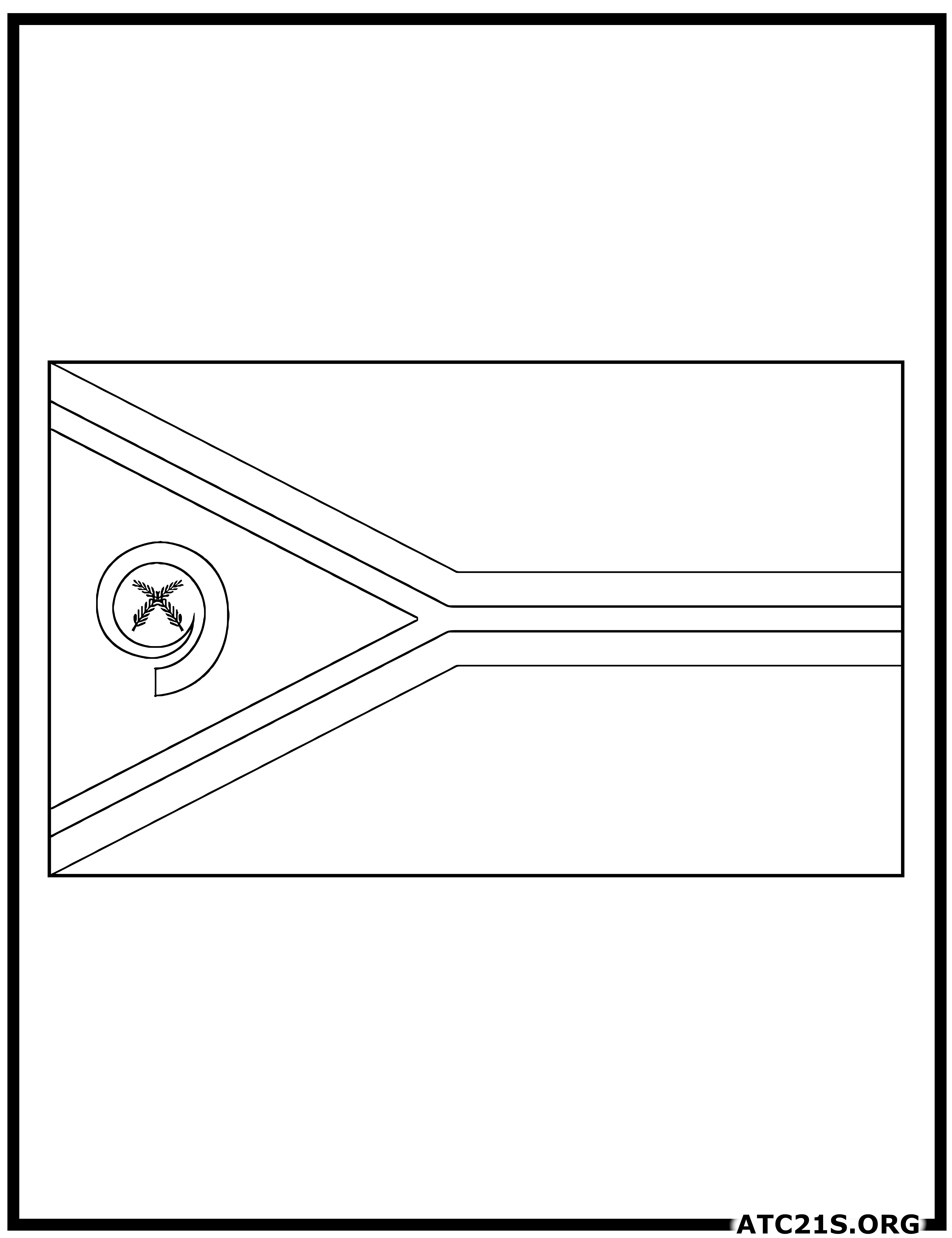 Vanuatu flag coloring page