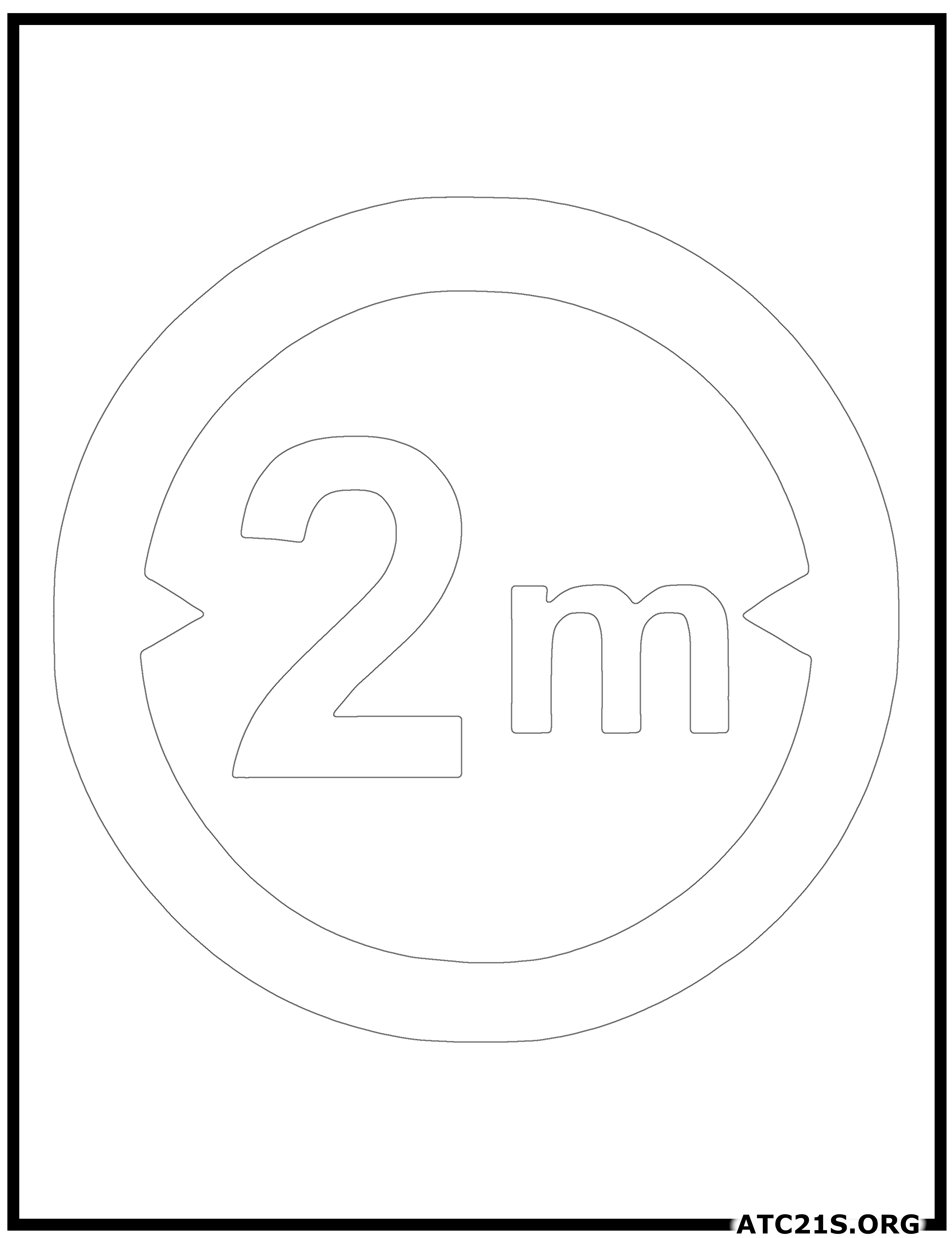 Width Limit traffic sign coloring page