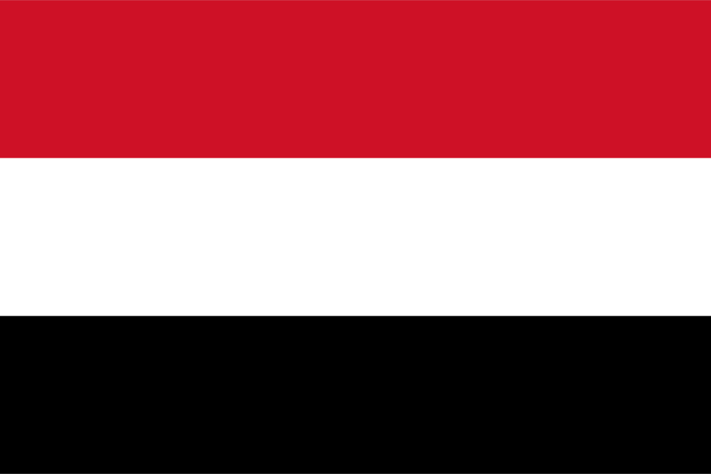 Yemen flag colored
