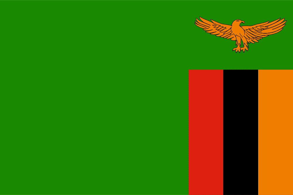 Zambia flag colored