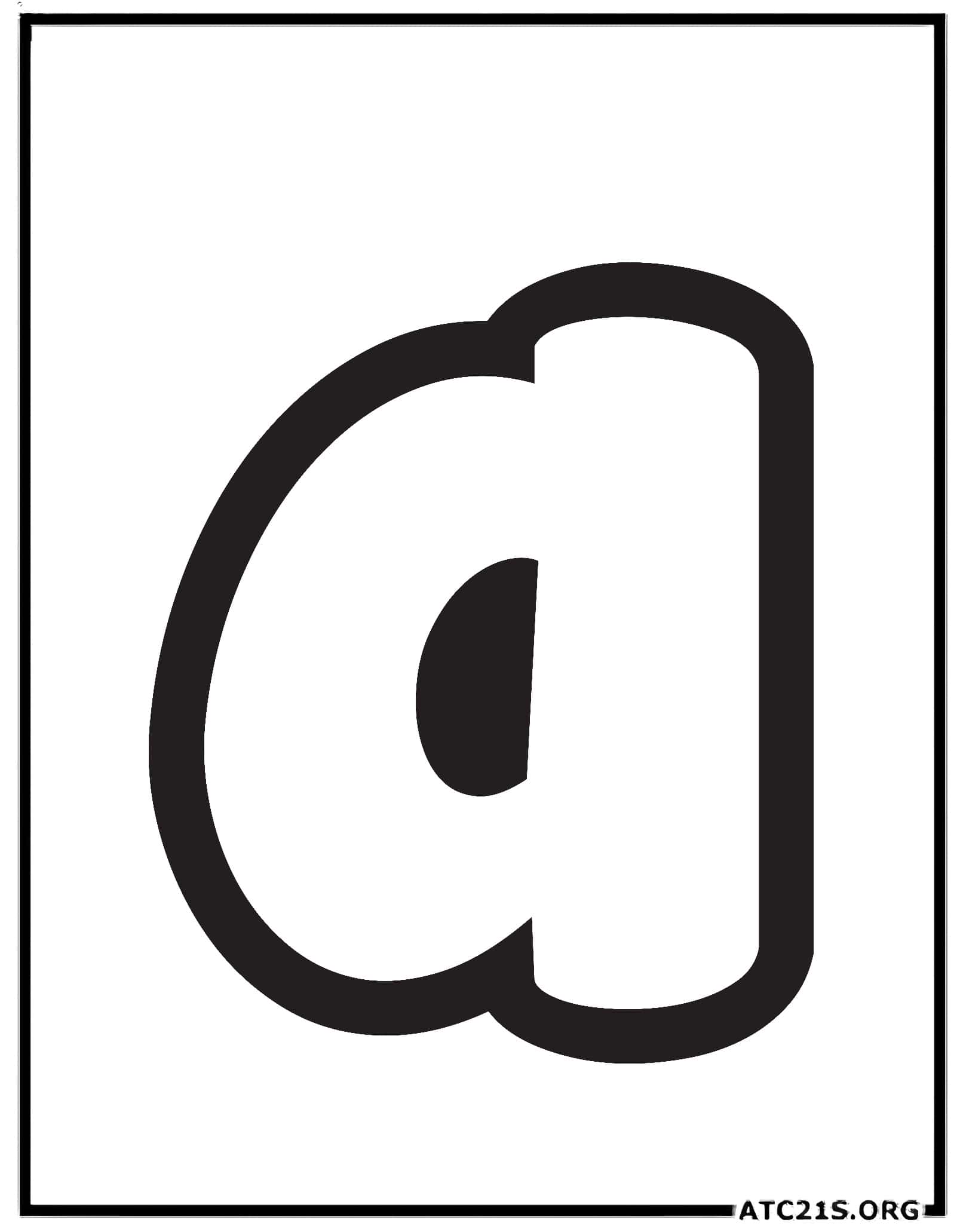 Letter B lowercase bubbly coloring page