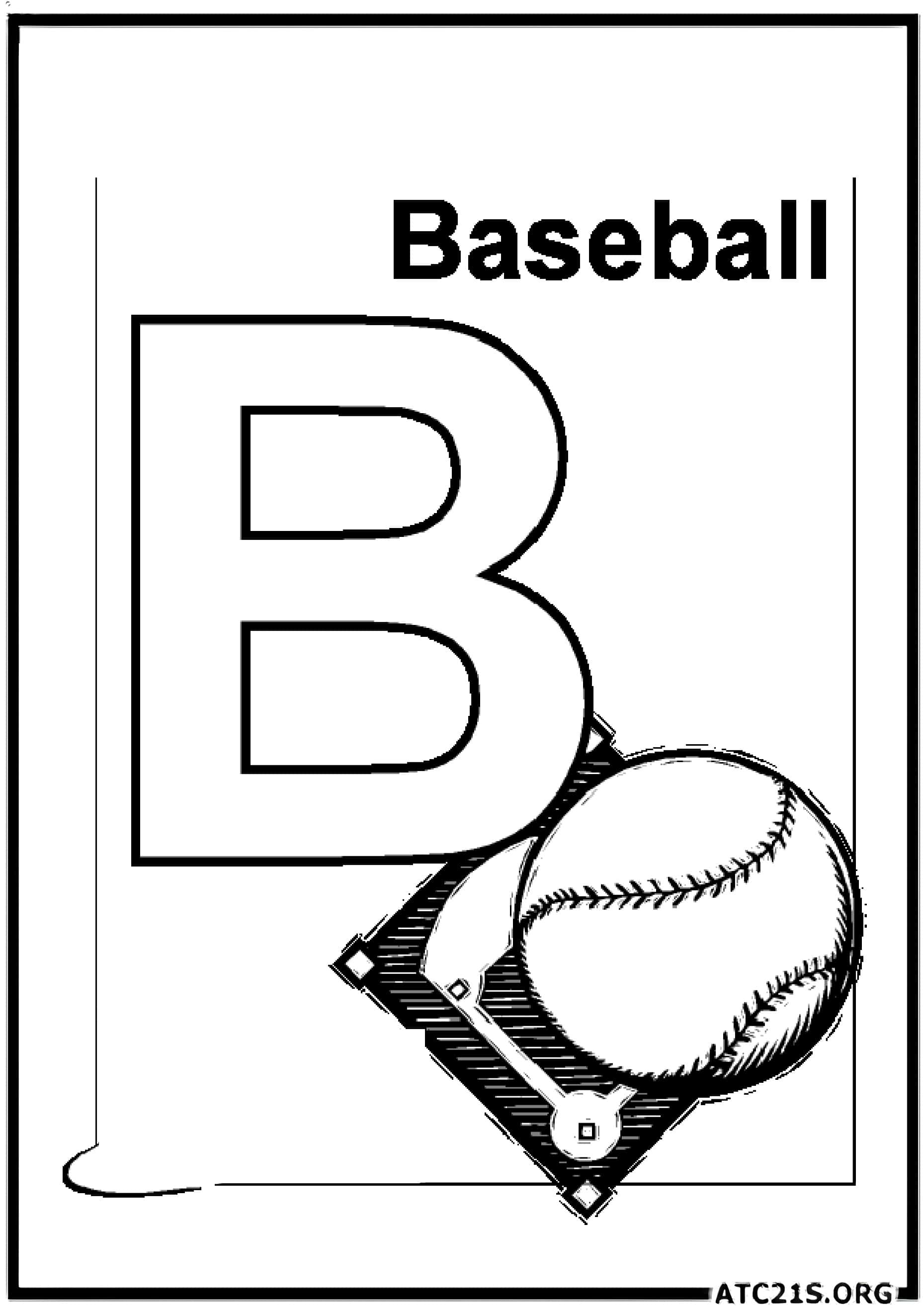 Letter B coloring page variant 3