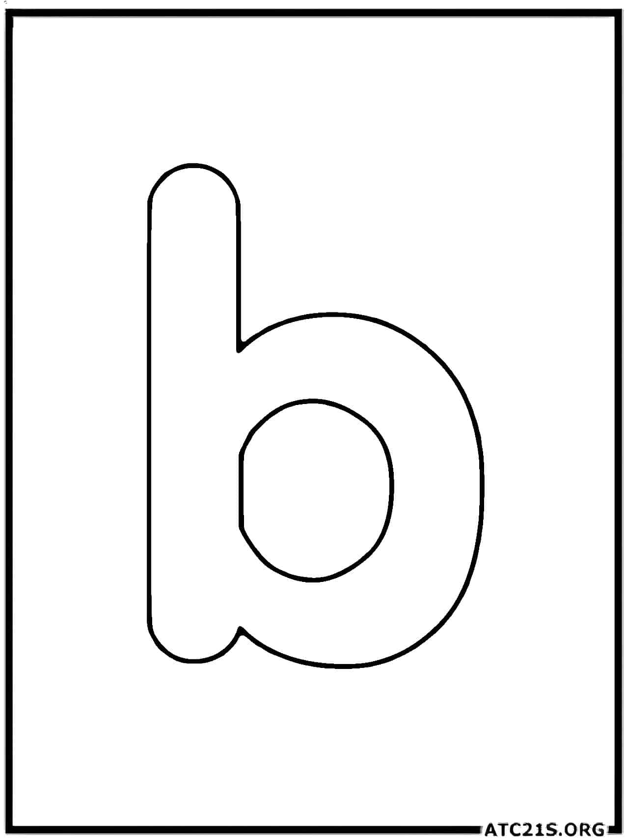 Letter B lowercase coloring page