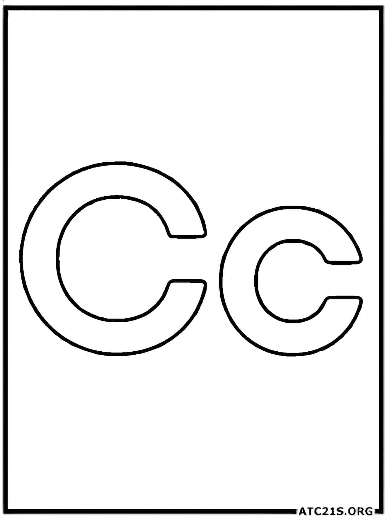 Letter C coloring page