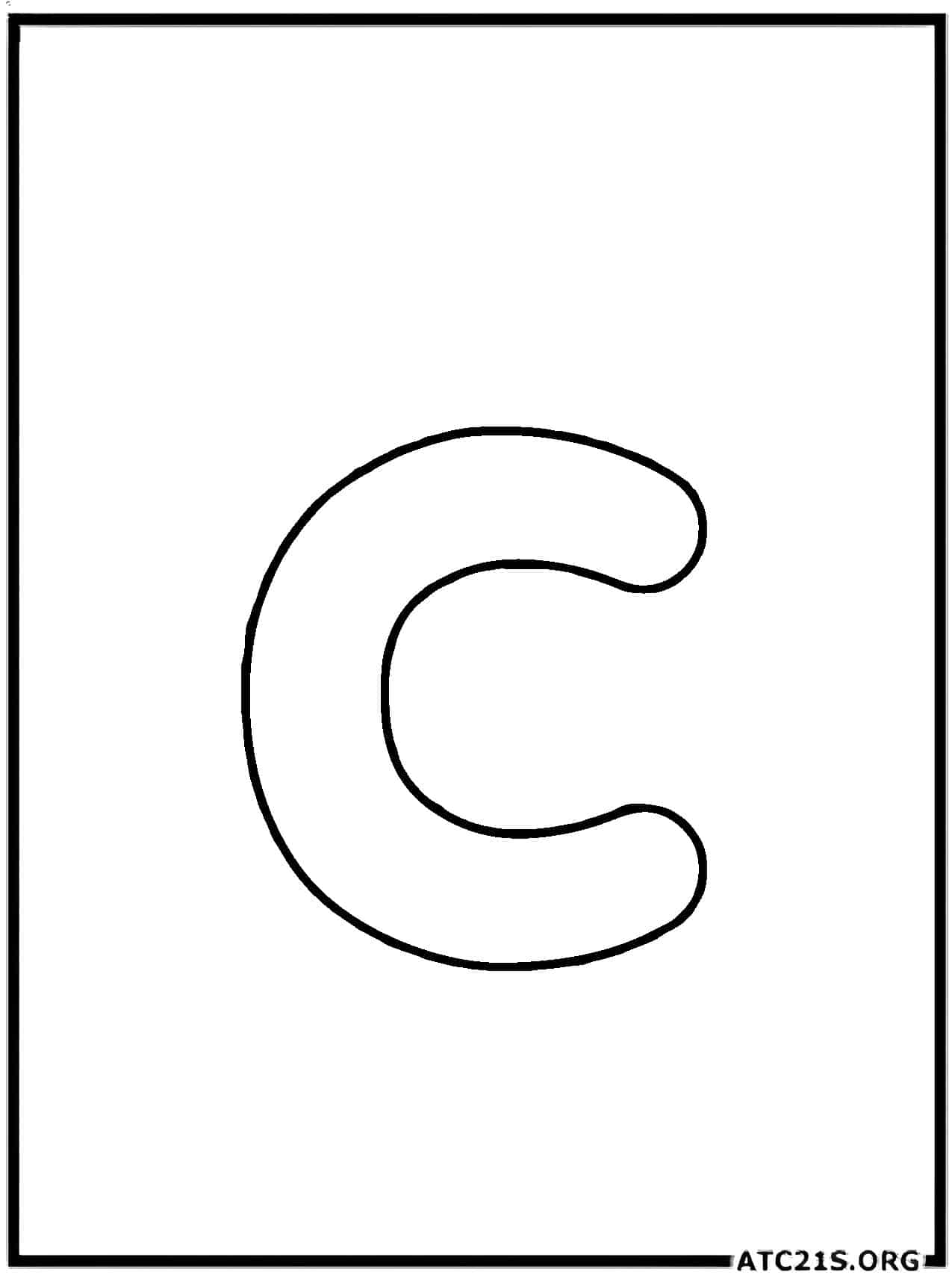 Letter C lowercase coloring page