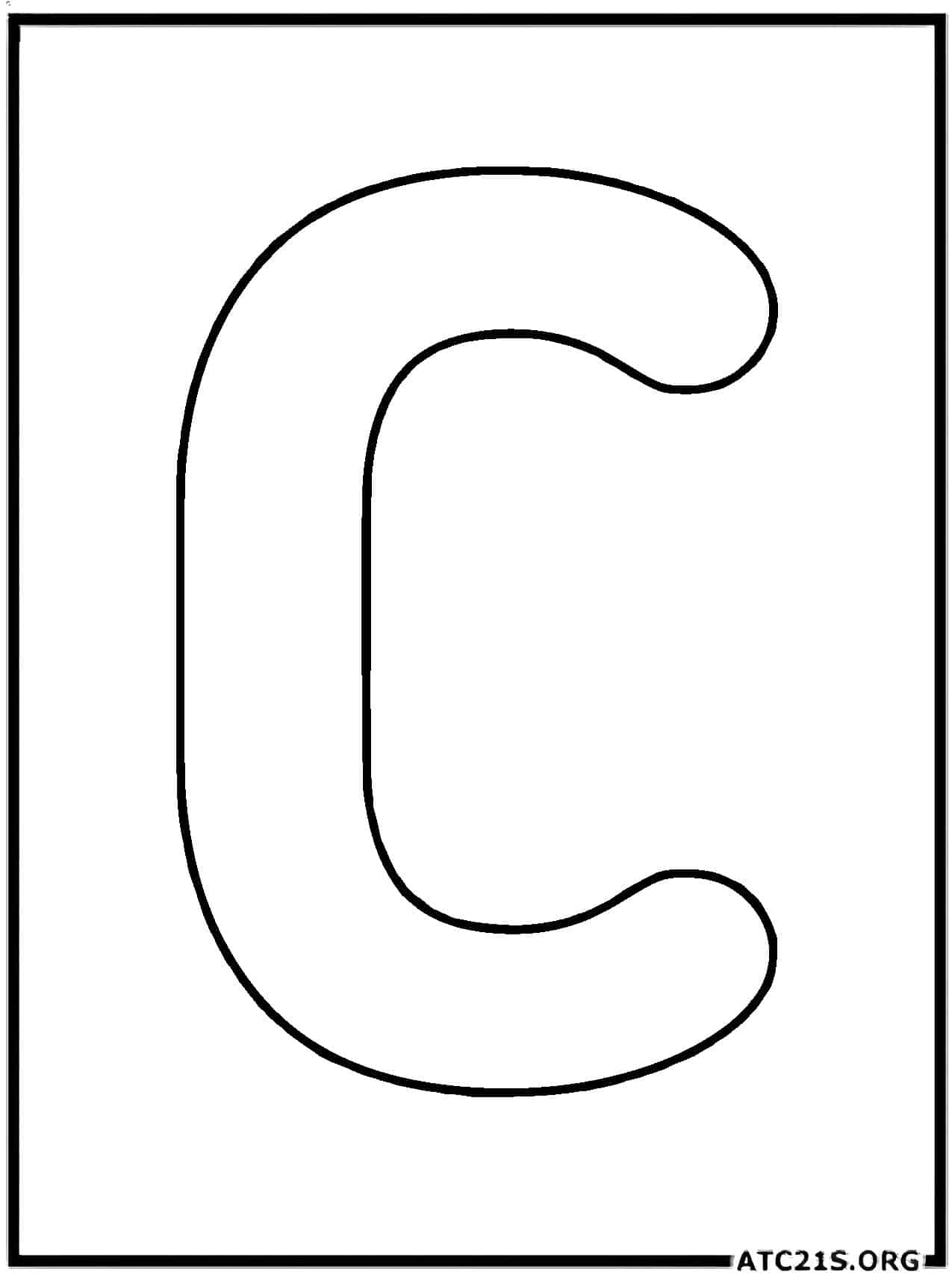 Letter C uppercase coloring page