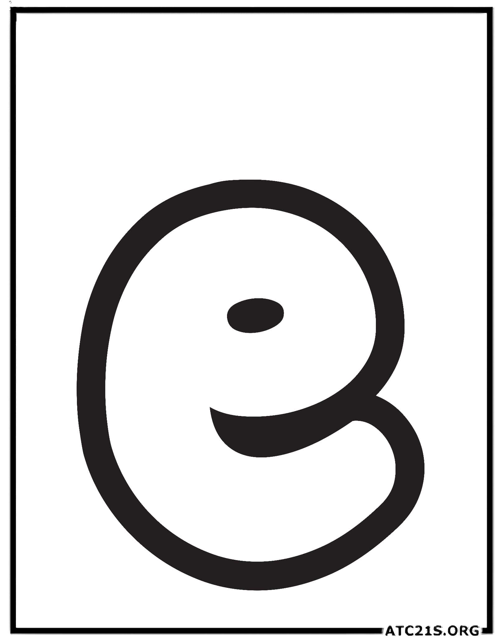 Letter E lowercase bubbly coloring page