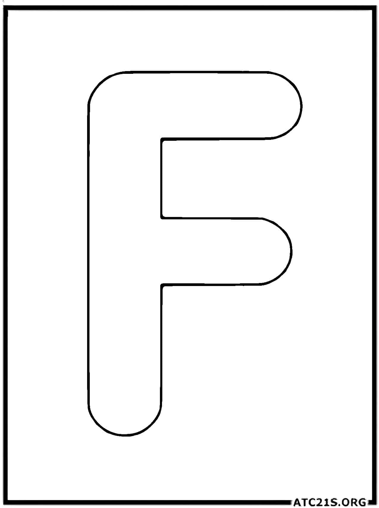 Letter F uppercase coloring page
