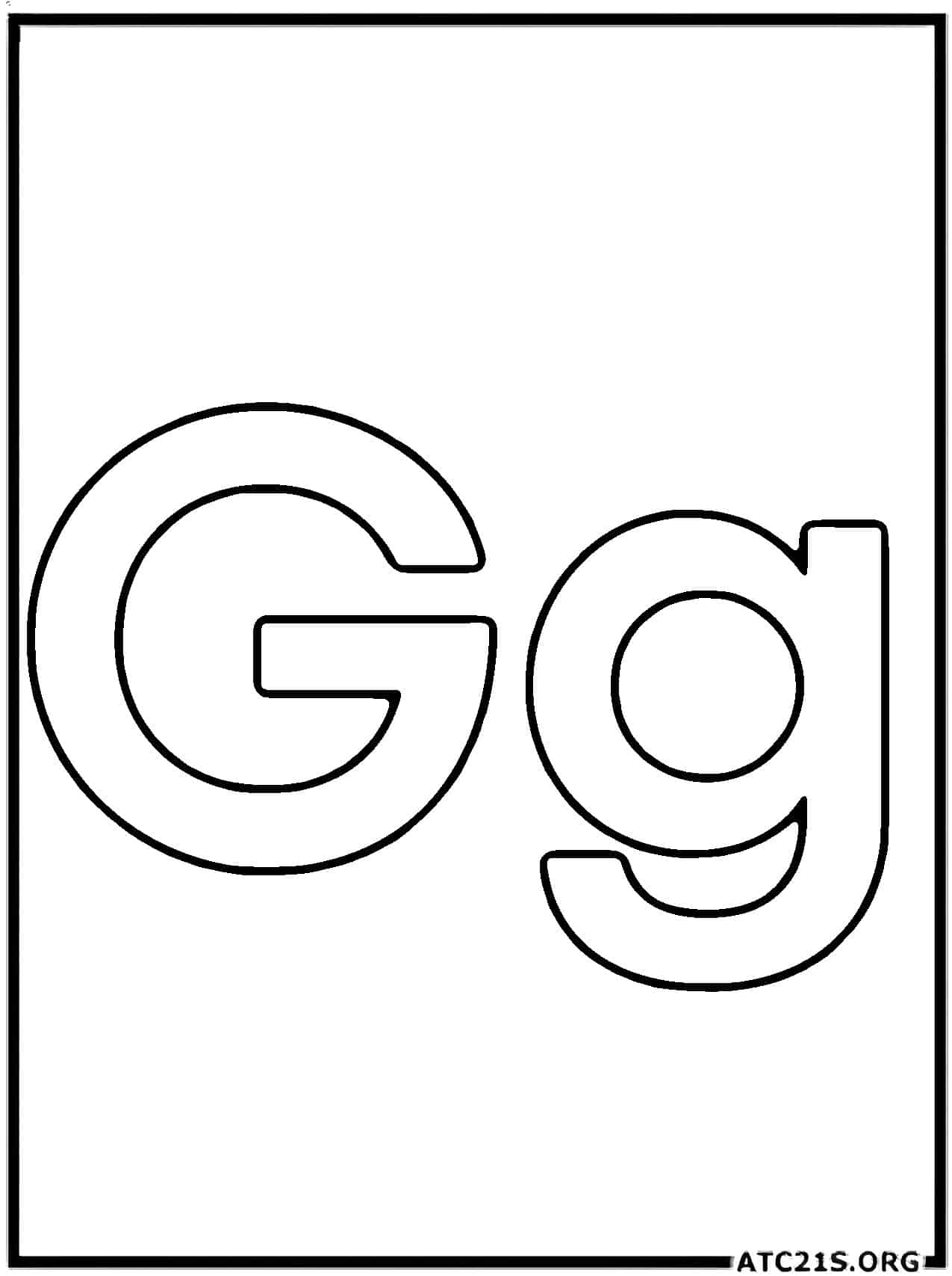 Letter G coloring page