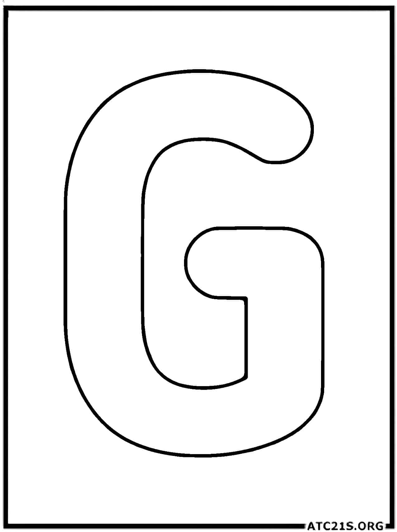 Letter G uppercase coloring page