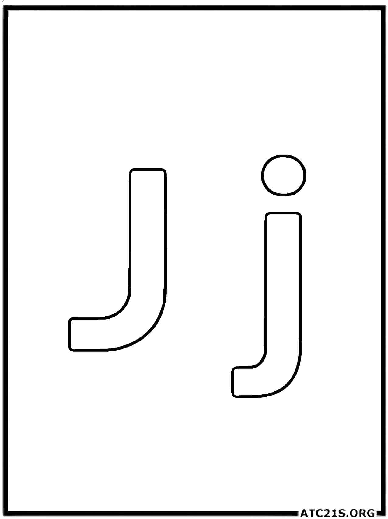 Letter J coloring page
