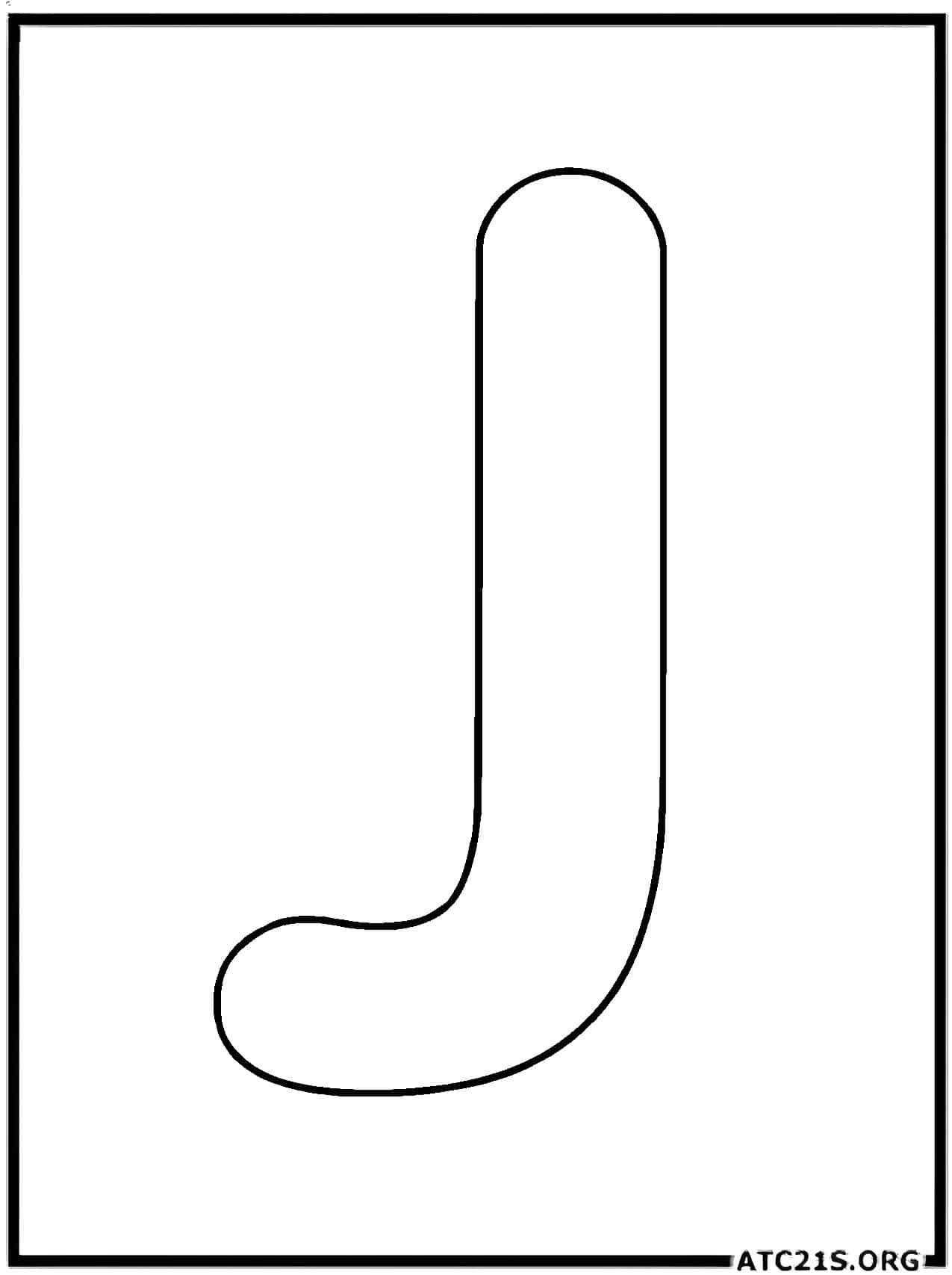Letter J uppercase coloring page