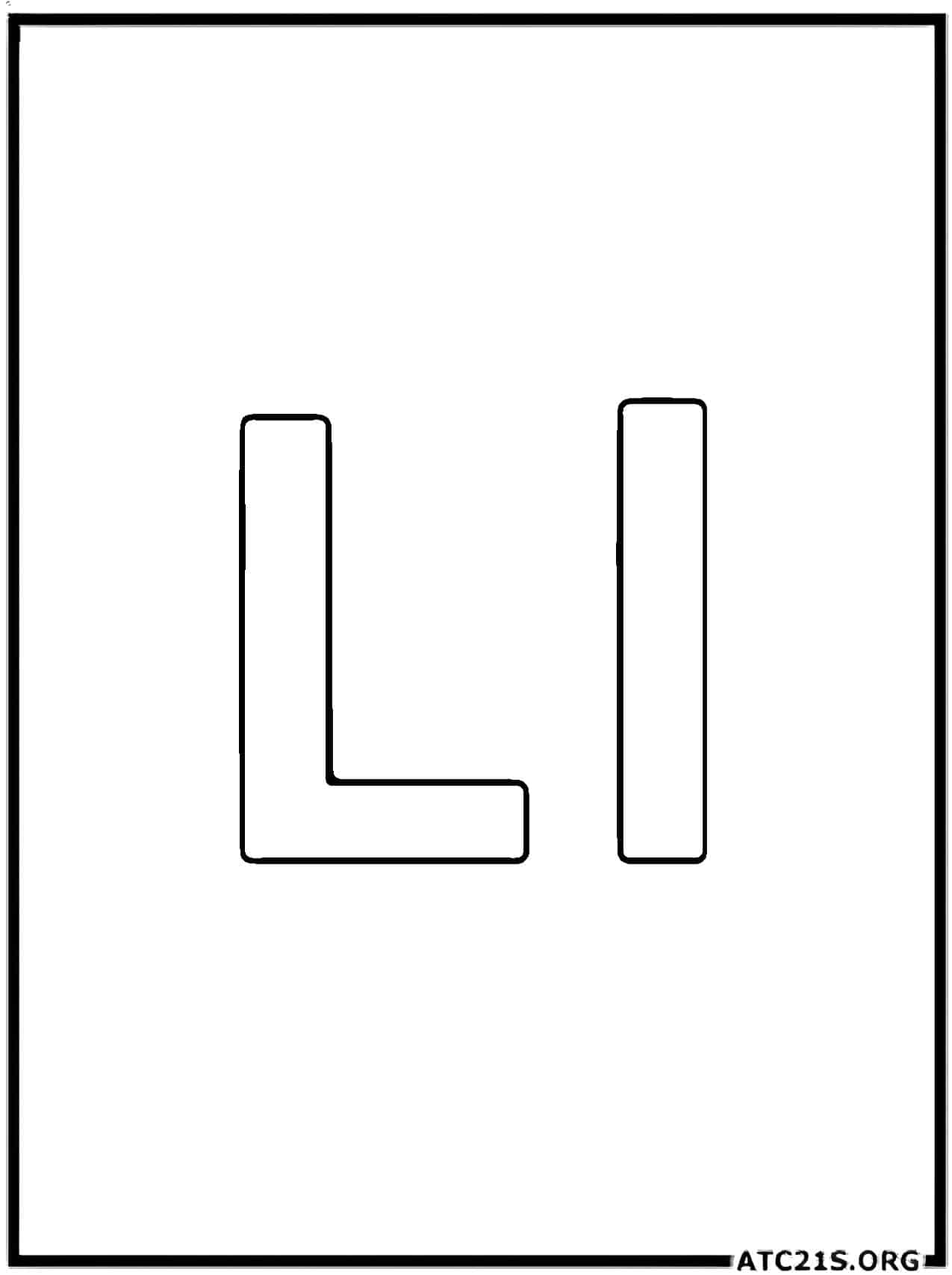 Letter L coloring page