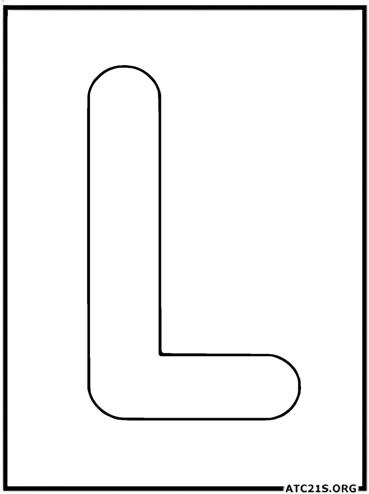 Letter L uppercase coloring page