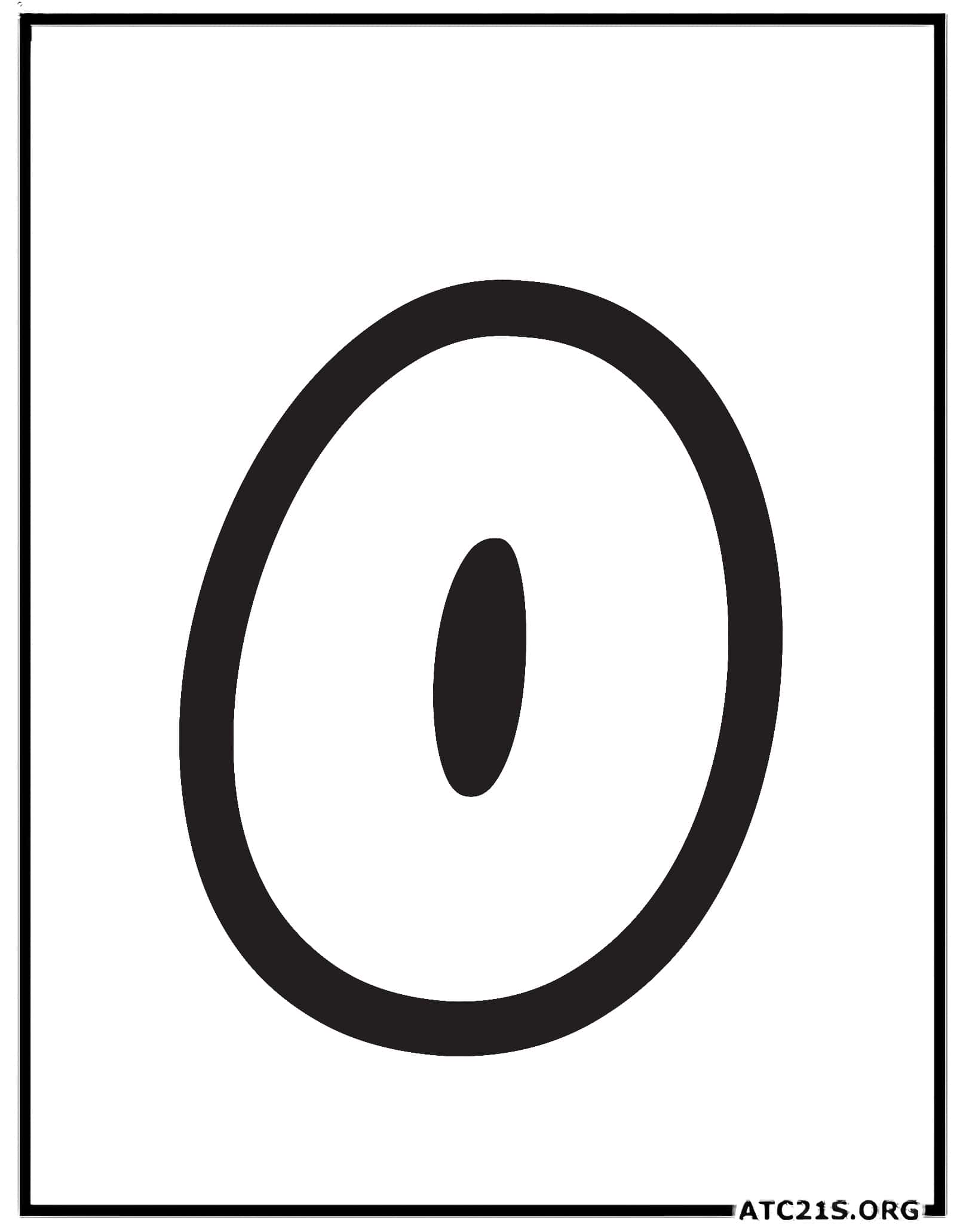 Letter O lowercase bubbly coloring page