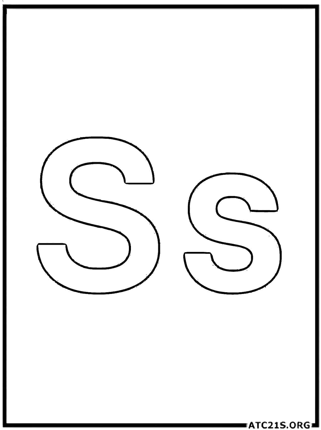 Letter S coloring page