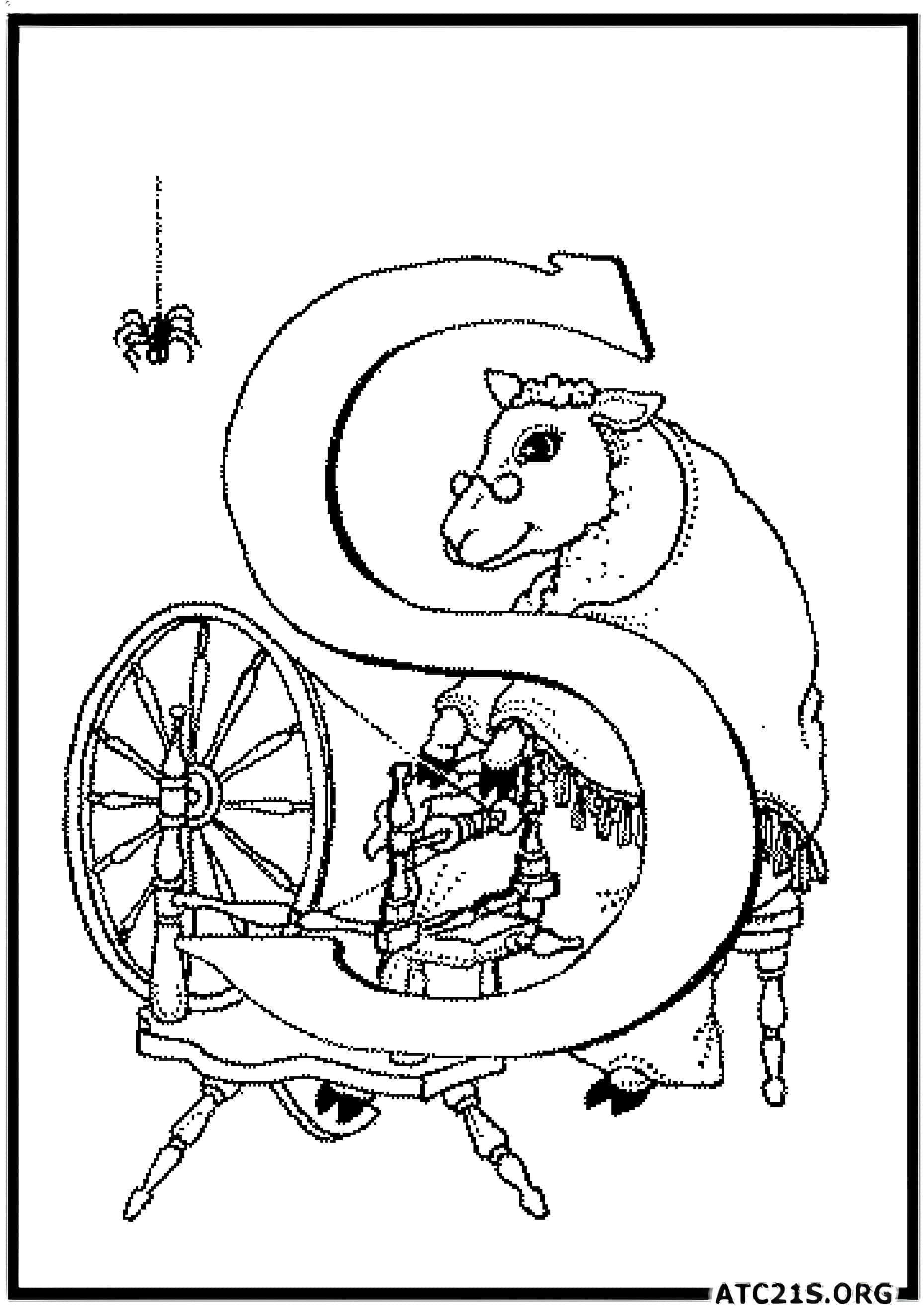 Letter S coloring page variant 2