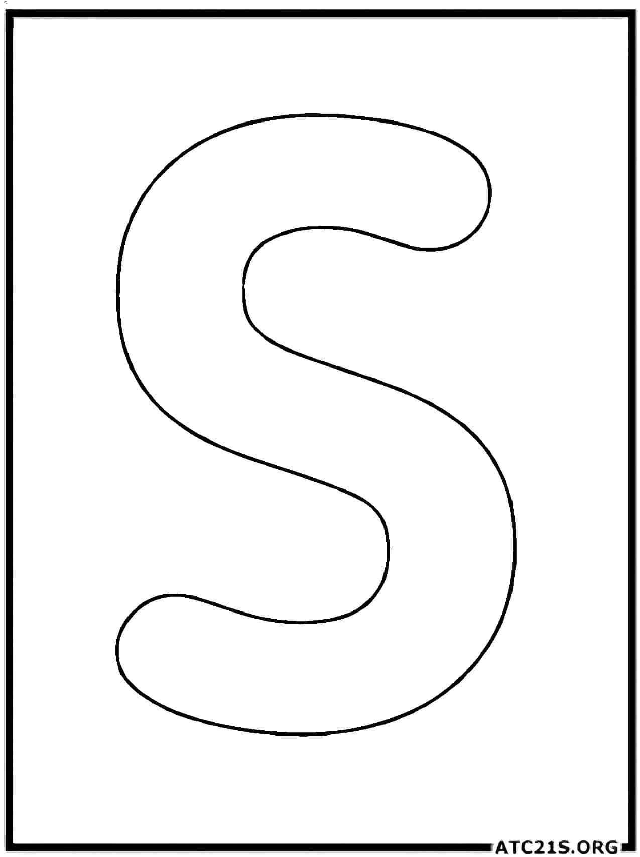 Letter S uppercase coloring page